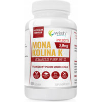 Produktbild von Wish Pharmaceutical Monacolin K mit Präbiotikum 60 Kapseln vegan zuckerfrei glutenfrei laktosefrei