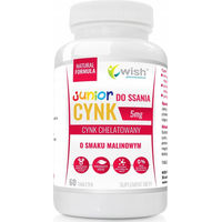 Produktbild von Wish Zink Junior Zink Lutschtabletten 5mg 60 Stück vegan ohne Zusatzstoffe für Kinder und Heranwachsende