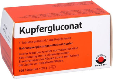 Wörwag Pharma Kupfergluconat Tabletten 100 Stück – Bild 1 von 2