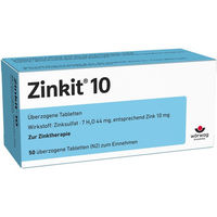 Produktbild von Wörwag Pharma Zinkit 10 überzogene Tabletten 20 Stück