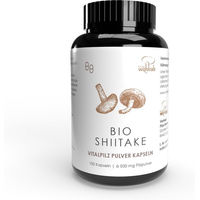 Produktbild von Wohlrab Bio Shiitake Pilze Pulver Kapseln vegan und ohne Zusatzstoffe