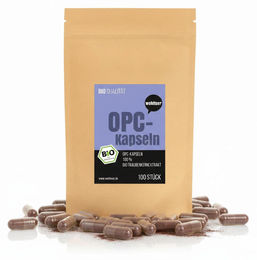 Wohltuer Bio OPC Traubenkernextrakt Kapseln 400 mg 100 Stück vegan und ohne Zusatzstoffe – Bild 1 von 3