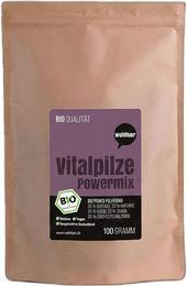 Wohltuer Bio Vitalpilze Powermix 100g Vitalpilz-Komplex aus Reishi, Cordyceps, Shiitake, Maitake und Chaga in Bio- und Rohkostqualität – Bild 1 von 3