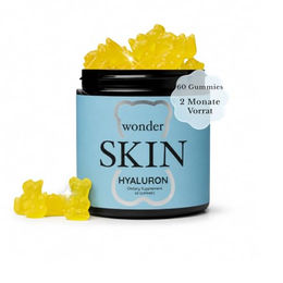 Wonderbears Beauty-Kollagen-Kombi Hyaluron Gummies mit Hyaluronsäure, Biotin, Zink und Vitamin C – vegan, zuckerfrei, glutenfrei und laktosefrei – 60 Stück – Bild 1 von 2