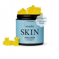Produktbild von Wonderbears Beauty-Kollagen-Kombi Hyaluron Gummies mit Hyaluronsäure, Biotin, Zink und Vitamin C – vegan, zuckerfrei, glutenfrei und laktosefrei – 60 Stück