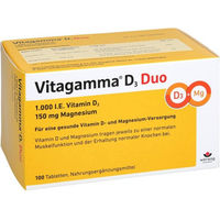 Produktbild von Wörwag Pharma Vitagamma D3 Duo Vitamin D3 und Magnesium Tabletten 1000 IE 150 mg 100 Stück