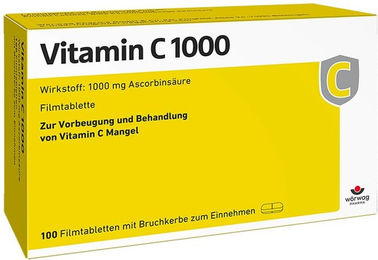Wörwag Pharma Vitamin C 1000 Ascorbinsäure Tabletten glutenfrei – Bild 1 von 1