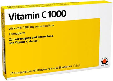 Wörwag Pharma Vitamin C Ascorbinsäure 1000 mg Tabletten 20 Stück – Bild 1 von 2