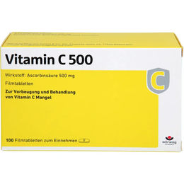Wörwag Pharma Vitamin C Ascorbinsäure 500 mg Tabletten 100 Stück – Bild 1 von 2