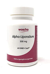 Woscha Alpha-Liponsäure 500mg 60 Kapseln vegan glutenfrei hefefrei ohne Zusatzstoffe – Bild 1 von 1