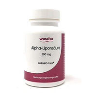 Produktbild von Woscha Alpha-Liponsäure 500mg 60 Kapseln vegan glutenfrei hefefrei ohne Zusatzstoffe