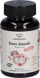 wowtamins Eisen Bisglycinat mit Vitamin C Gummies vegan und zuckerfrei für Kinder und Frauen 60 Stück – Bild 1 von 6