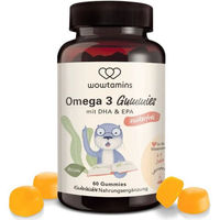 Produktbild von WOWTAMINS Omega 3 Gummis für Kinder vegan zuckerfrei glutenfrei laktosefrei
