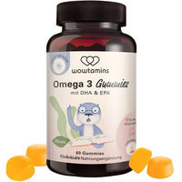 Produktbild von WOWTAMINS Omega 3 Gummis vegan für Kinder und Erwachsene ohne Gelatine glutenfrei und laktosefrei