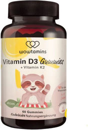 WOWTAMINS Vitamin D3 + K2 Gummis vegan und zuckerfrei für Kinder und Erwachsene – Bild 1 von 1