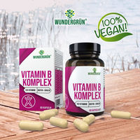 Produktbild von WUNDERGRÜN Vitamin B Komplex Kapseln vegan glutenfrei laktosefrei 60 Stück