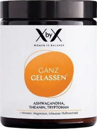XbyX Ganz Gelassen Ashwagandha KSM-66 Kapseln mit Theanin und Tryptophan für Frauen zuckerfrei laktosefrei glutenfrei ohne Zusatzstoffe – Bild 1 von 4