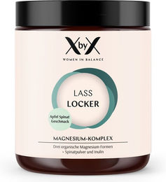 XbyX Lass Locker Apfel-Spinat Magnesium Pulver Komplex hochdosiert für Frauen zuckerfrei laktosefrei glutenfrei ohne Zusatzstoffe – Bild 1 von 2