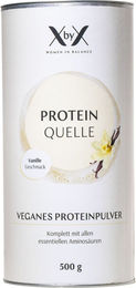 XbyX Protein Quelle Vanille – Vegan Mehrkomponenten Protein Pulver – zuckerfrei, glutenfrei und laktosefrei – 500 g – Bild 1 von 2