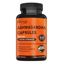 Xemenry Ashwagandha 3300 mg Nahrungsergänzungsmittel 120 Kapseln – Bild 1 von 4