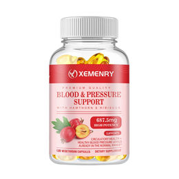 Xemenry Blood & Pressure Support Nahrungsergänzungsmittel mit Hawthorn und Hibiscus 687,5 mg 120 Kapseln – Bild 1 von 3