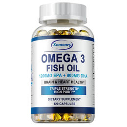 Xemenry Omega 3 Fish Oil 6330 mg Kapseln für Erwachsene 120 Stück – Bild 1 von 4