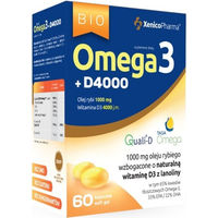 Produktbild von Xenicopharma Omega 3 D3 4000 Kapseln 60 Stück zuckerfrei glutenfrei laktosefrei ohne Zusatzstoffe