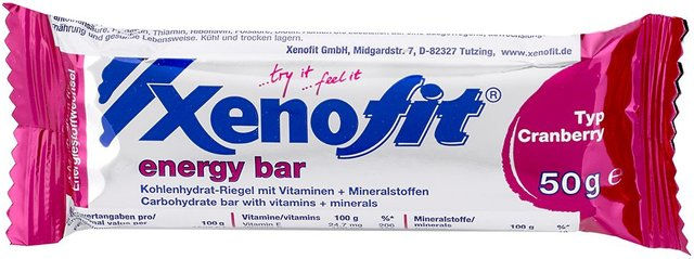 Xenofit Energy Bar Cranberry ohne Zusatzstoffe – Bild 1 von 2