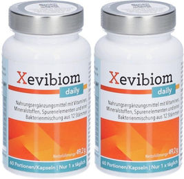 Xevibiom Daily Probiotikum mit 12 Bakterienstämmen sowie 21 Vitaminen und Mineralstoffen in Kapseln, 120 Stück – Bild 1 von 1