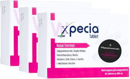Xpecia Biotin-Komplex mit Sägepalmextrakt Tabletten für Frauen 180 Stück – Bild 1 von 4