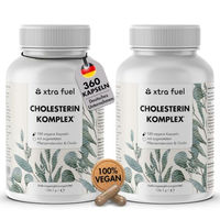 Produktbild von XTRA FUEL Cholesterin Komplex mit Artischocke und Pflanzensterolen – 360 vegane Kapseln ohne Zusatzstoffe