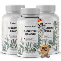 Produktbild von XTRA FUEL Cholesterin Komplex mit Artischocke und Pflanzensterolen – 540 vegane Kapseln – ohne Zusatzstoffe