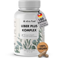 Produktbild von XTRA FUEL Leber Plus Komplex vegane Kapseln mit Mariendistel, Artischocke und Löwenzahn 180 Stück
