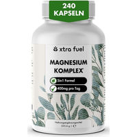Produktbild von XTRA FUEL Magnesium Komplex 5-in-1 Magnesium Matrix mit Bisglycinat und L-Ascorbat Vegan Kapseln für Sportler 240 Stück