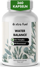 XTRA FUEL Water Balance 5-in-1 Kräuter- und Mineralstoff-Komplex mit Brennnessel, rotem Weinlaub und Rosskastanie vegan 180 Kapseln – Bild 1 von 1