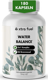 XTRA FUEL Water Balance 5-in-1 Nährstoffkomplex mit Brennnessel, rotem Weinlaub und Rosskastanie vegan 180 Kapseln – Bild 1 von 1