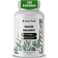 Produktbild von XTRA FUEL Water Balance 5-in-1 Nährstoffkomplex mit Brennnessel, rotem Weinlaub und Rosskastanie vegan 180 Kapseln