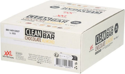 XXL Nutrition Clean Proteinriegel Schokolade-Mandel ohne Zusatzstoffe – Bild 1 von 1