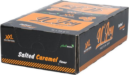 XXL Nutrition N'Joy Proteinriegel gesalzenes Karamell vegan und laktosefrei – Bild 1 von 2