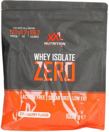 XXL Nutrition Whey Isolate Zero Erdbeere Pulver laktosefrei und zuckerfrei – Bild 1 von 2
