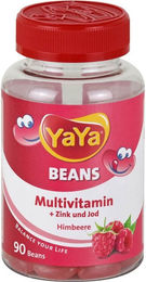 Yaya Beans Multivitamin mit Zink und Jod Himbeere Lutschtabletten 90 Stück – Bild 1 von 2