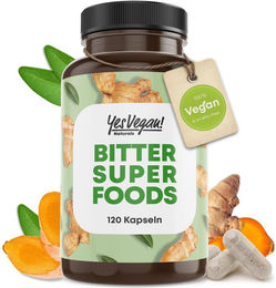 Yes Vegan Naturals Bitterstoffe Kräuter-Komplex Kapseln vegan ohne Zusatzstoffe 120 Stück – Bild 1 von 2