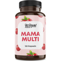 Produktbild von Yes Vegan Naturals Mama Multi 3-in-1 Multivitamin Kapseln für Schwangere und Stillende vegan 120 Kapseln