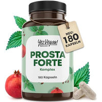 Produktbild von Yes Vegan Naturals Prosta Forte Kräuter-Komplex Kapseln vegan mit Kürbiskern, Brennnessel und Selen 180 Kapseln