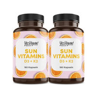 Produktbild von Yes Vegan Naturals Vitamin D3 K2 Omega 3 mit Calcium Magnesium und Zink 5000 IE 360 Kapseln vegan ohne Zusatzstoffe