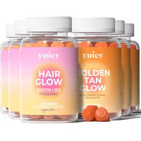 Produktbild von yuicy Hair & Golden Tan Glow Haar-Vitamine Gummis vegan