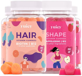 yuicy Hair & Shape Vitamin Gummies Duo mit 240 Gummis – Bild 1 von 2