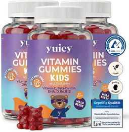 yuicy Kids Gummies Vitamine für Kinder vegan ohne Gelatine und Zusatzstoffe – Bild 1 von 2