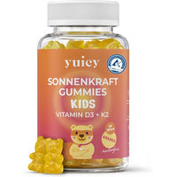 Produktbild von yuicy Kids Sonnenkraft Vitamin D3 + K2 Gummibärchen für Kinder vegan und zuckerfrei