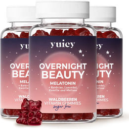 yuicy Overnight Beauty Melatonin Gummibärchen vegan und zuckerfrei 180 Stück – Bild 1 von 3